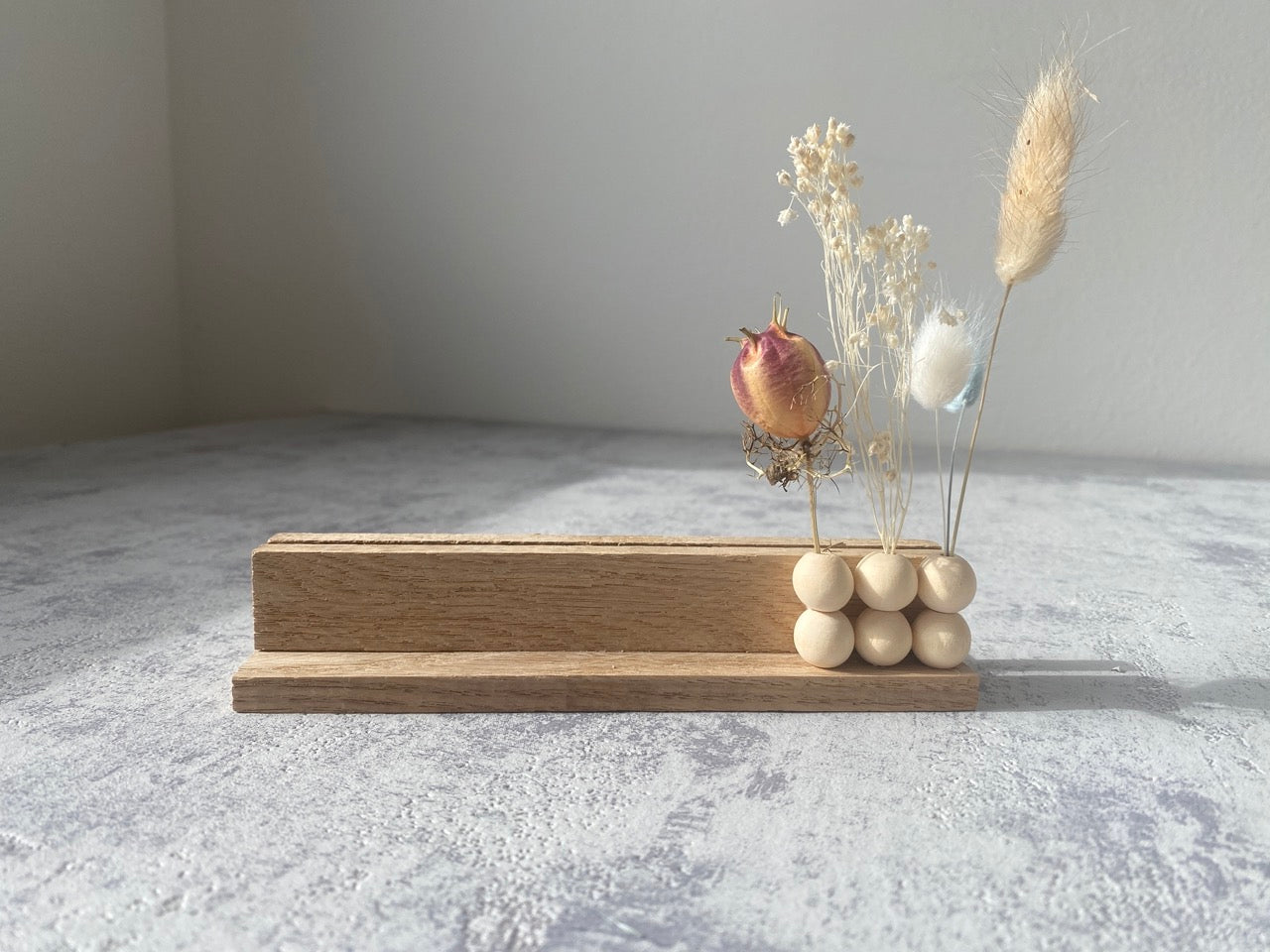 Karten- Fotohalter ohne Karte und Trockenblumen | Flowerboard