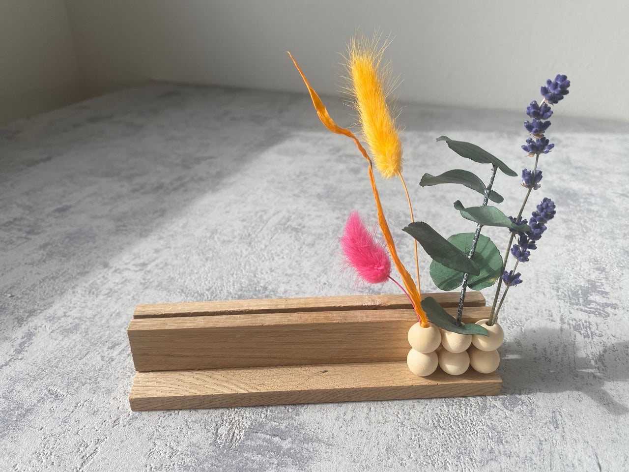 Karten- Fotohalter ohne Karte und Trockenblumen | Flowerboard