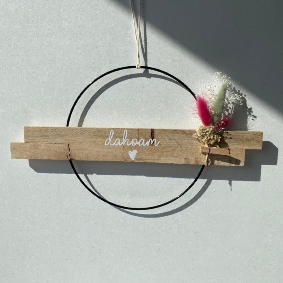 Loop | Dahoam | Metallring 20 cm | Trockenblumen |