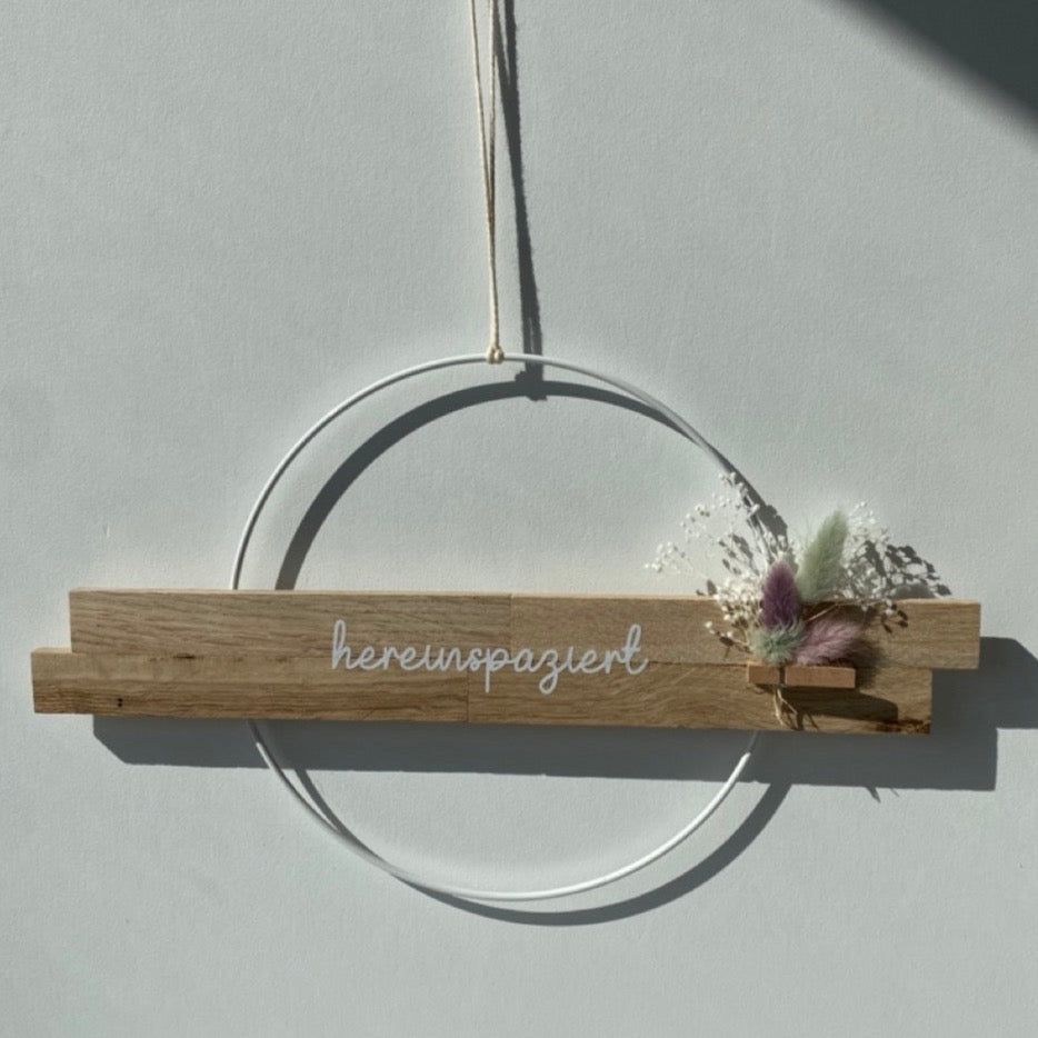 Loop | Hereinspaziert| Metallring 20 cm | Trockenblumen |