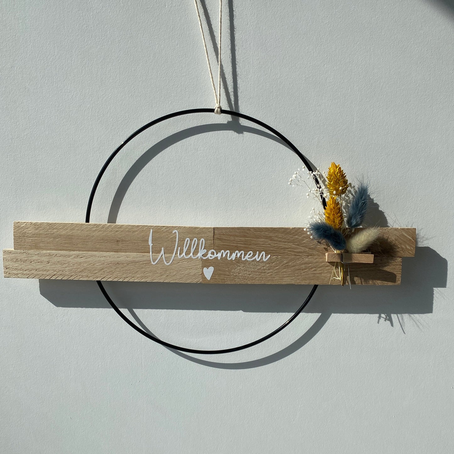 Loop | Willkommen | Metallring 20 cm | Trockenblumen |
