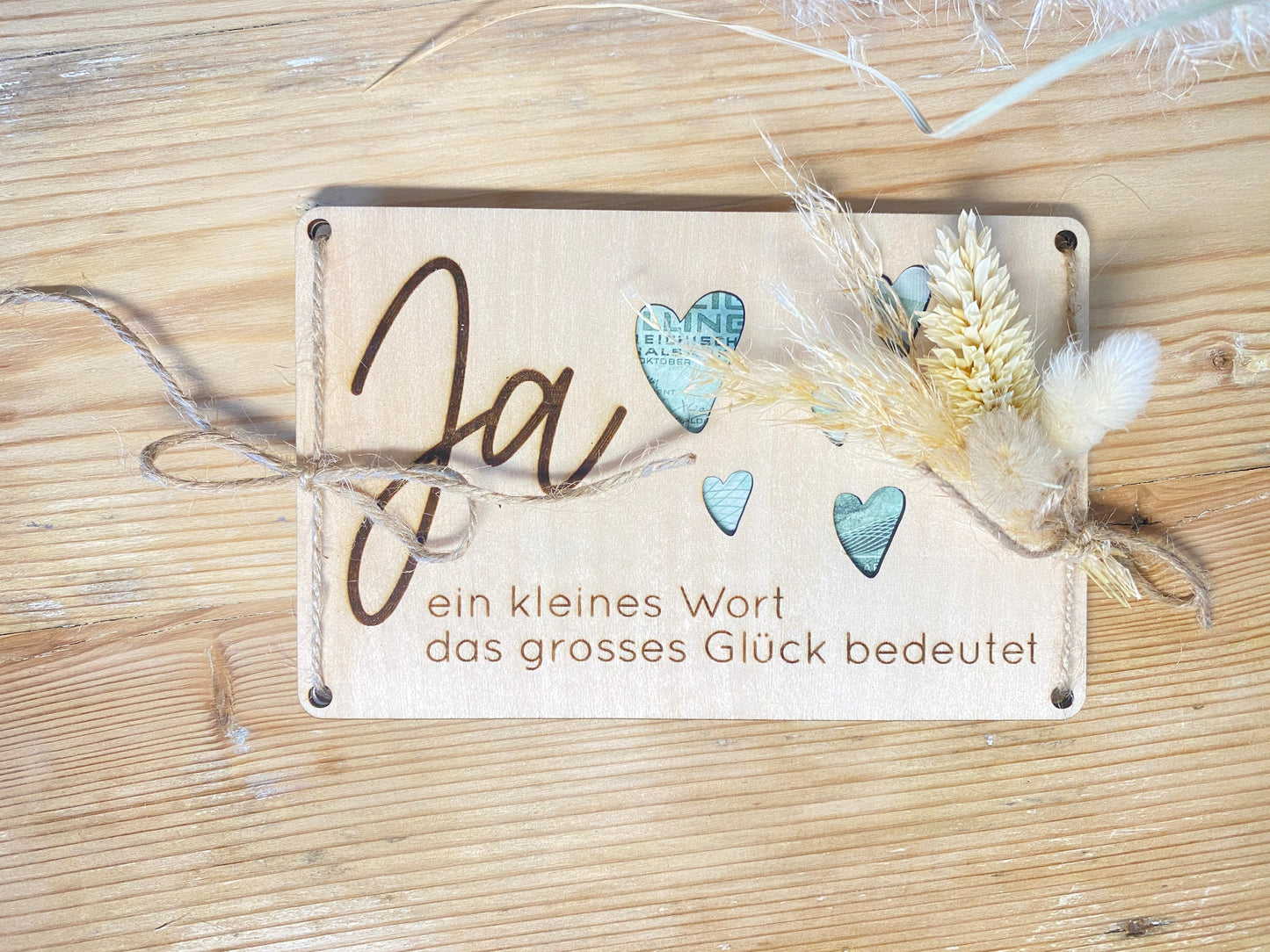 Wunscherfüller | Geschenkkarte aus Holz | Geldverpackung
