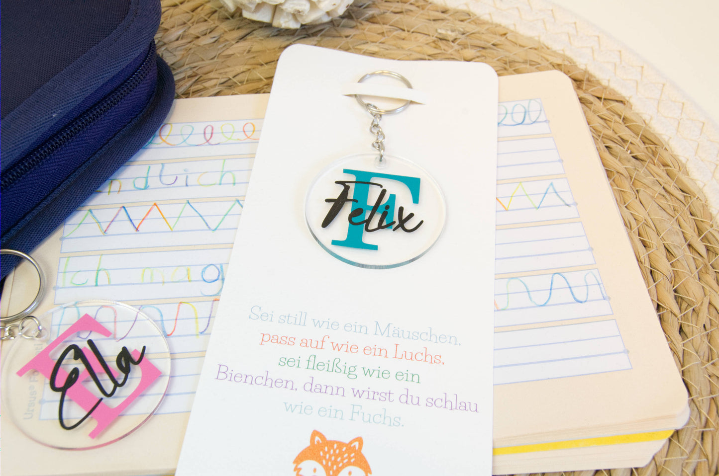 Personalisierter Schlüsselanhänger mit Spruch