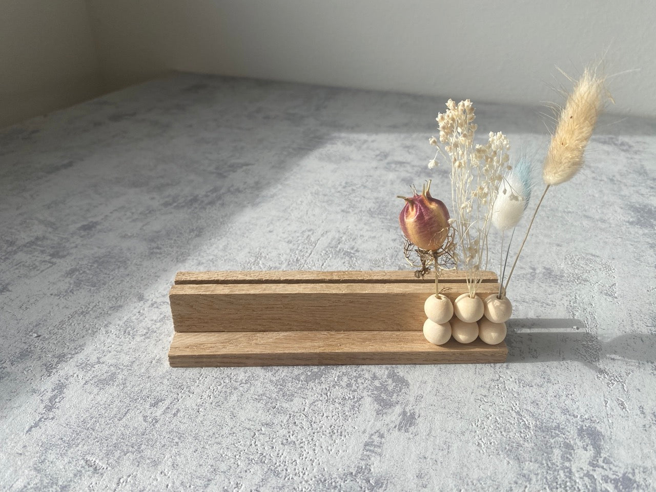 Karten- Fotohalter ohne Karte und Trockenblumen | Flowerboard