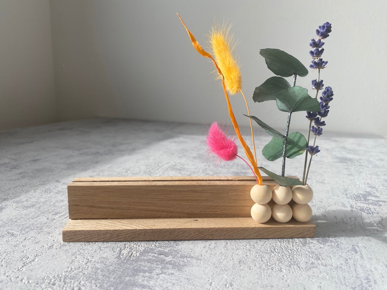 Karten- Fotohalter ohne Karte und Trockenblumen | Flowerboard