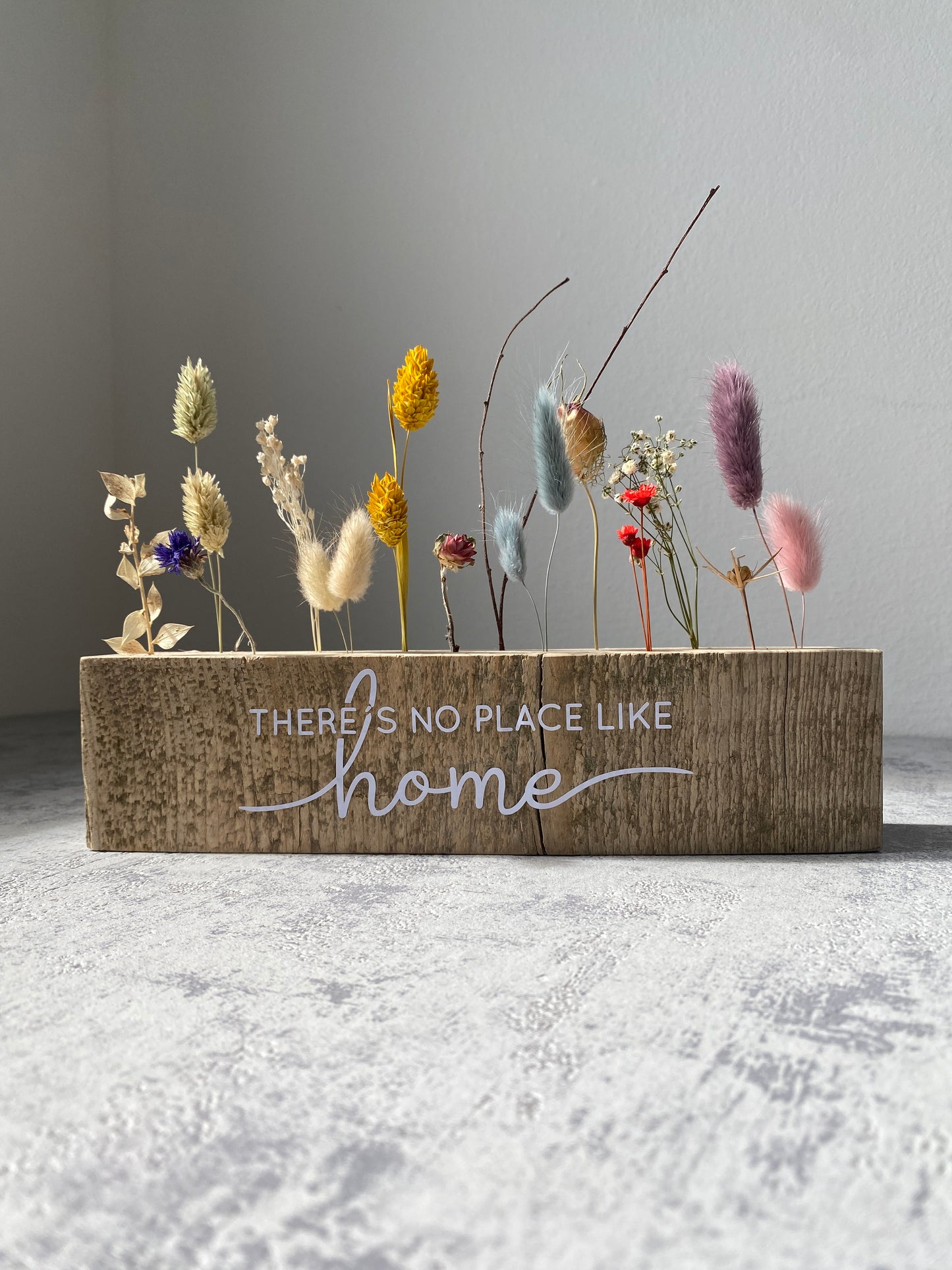 Flowerboard | Lang | There´s no place like home  | Trockenblumen