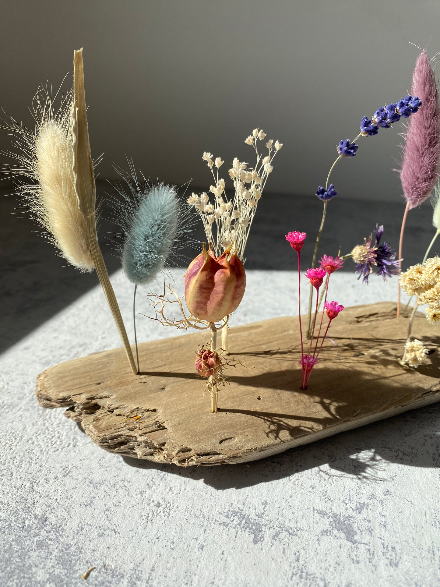Flowerboard | Schwemmholz | Trockenblumen