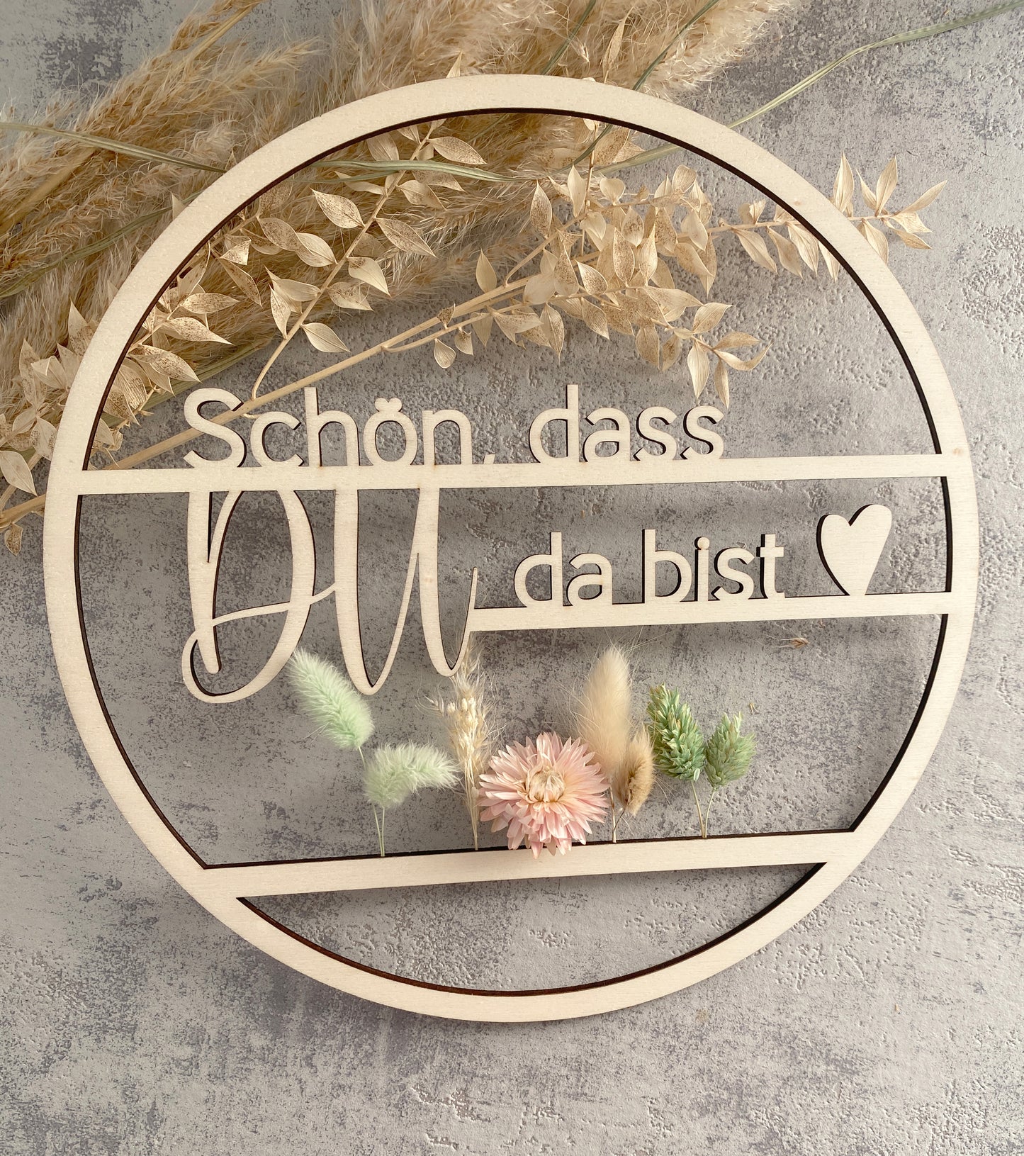 Türkranz| Dahoam | Holz | Trockenblumen |