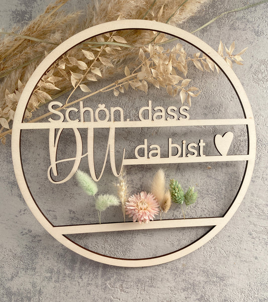 Türkranz| Dahoam | Holz | Trockenblumen |