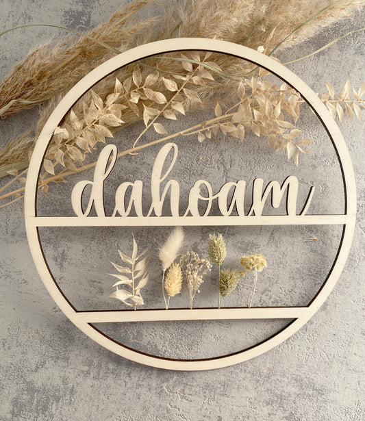 Türkranz| Dahoam| Holz | Trockenblumen |
